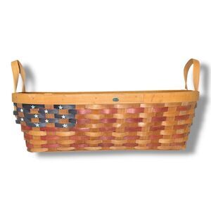 Rustic Farmhouse 4th of July American Flag Basket
